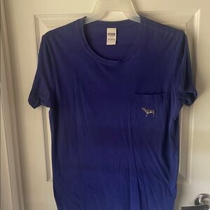 PINK SMALL Blue T-Shirt WITH SEQUINS